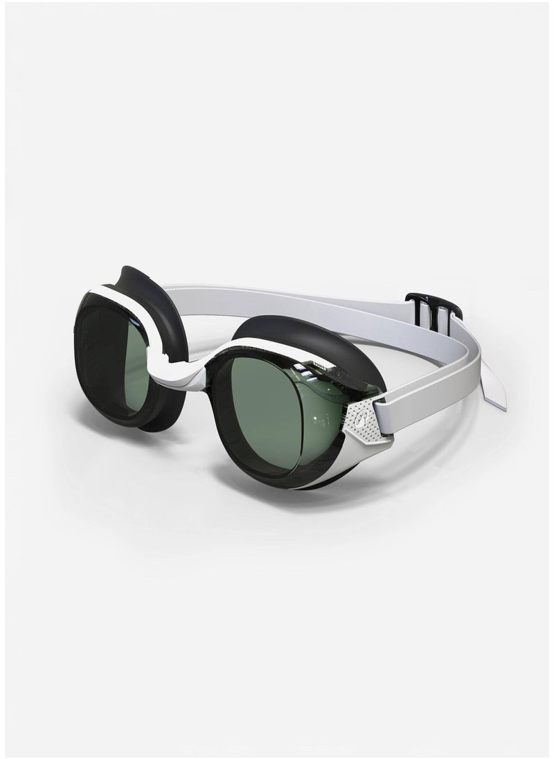 NABAIJI NABAIJI by DECATHLON, Adult Kids Swimming Goggles Smoked Powered Lenses Adjustable & Comfortable Black  - Image 1
