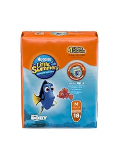 Huggies 6 Huggies Little Swimmers Disposable Swimpants, Swim Diaper, Size Medium, 18 Ct 