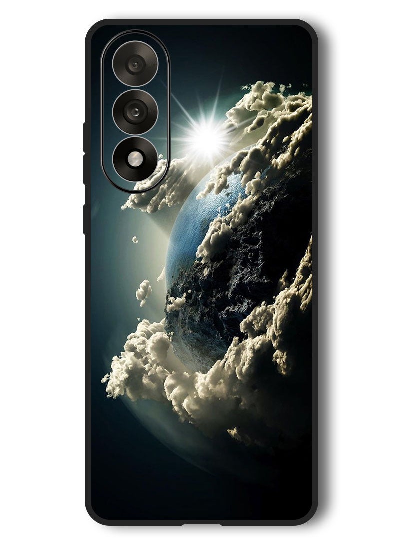 Theodor Case Compatible with OnePlus Nord 5 6.83 Inch Protection Shockproof Bumper Cover Space Earth Sun - Image 1