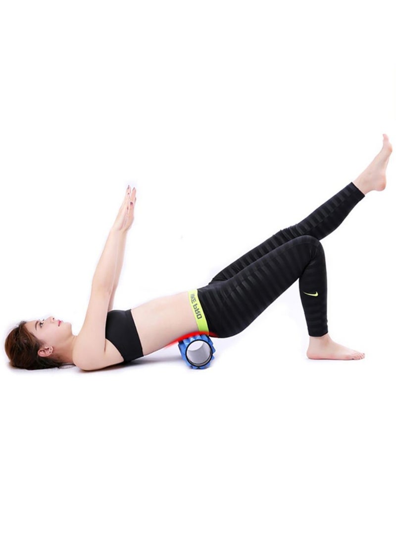 Generic Yoga Foam Roller Moon for Deep Tissue Massage Muscle with Carry Bag, Light Blue - Image 5