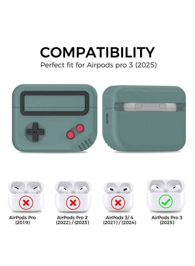 TRONWIN for AirPods Pro 3 Case - 2025 Game Console Design Case for Apple AirPods Pro 3rd Generation, Silicone Protective Case for Air Pods Pro 3 - Anime Case for Men & Women (Pine Green) - Image 2