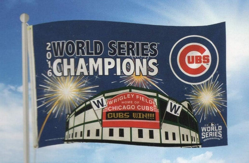 RICO Chicago Cubs World Series Champs Banner Flag - Image 2