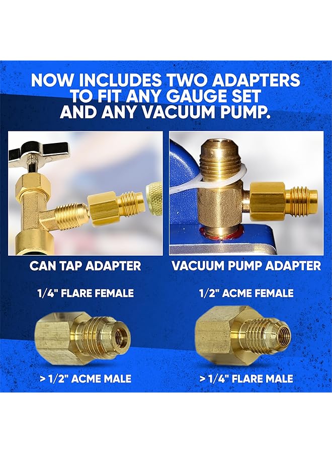 Excefore R134A Can Tap Valves, Self-Sealing And Puncture Style Refrigerant Can Tap With Tank Adapters For Refilling Automotive Air Conditioning Systems - Image 5