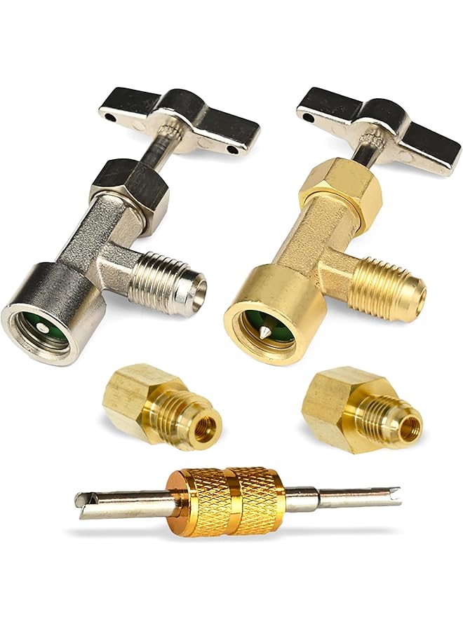 Excefore R134A Can Tap Valves, Self-Sealing And Puncture Style Refrigerant Can Tap With Tank Adapters For Refilling Automotive Air Conditioning Systems - Image 1