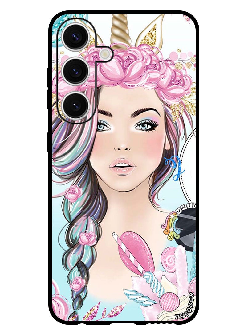 Theodor Protective Case Anti Scratch Shock Proof Bumper Cover For Samsung Galaxy S24 Unicorn Girl - Image 1