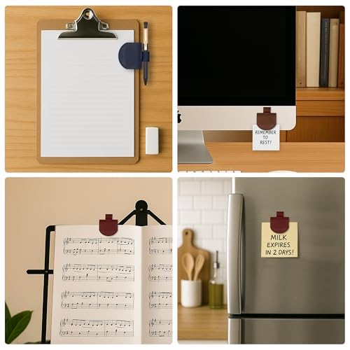SESENSE Magnetic Pen Holder for Notebook - 3 Pcs Leather Magnetic Bookmarks Holder for Reading Women, Book Lover Gifts for Bookish, Standard Size - Image 5