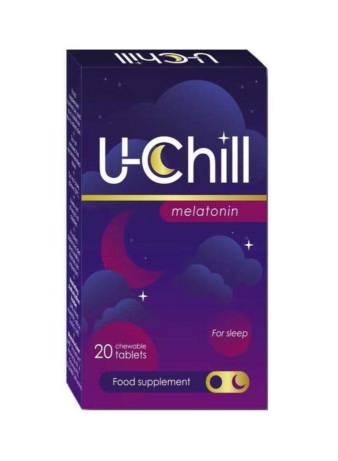 U chill U-Chill Melatonin Chewable Tablets for Good Sleep - Fruit Flavor, Pack of 20’s - Image 1