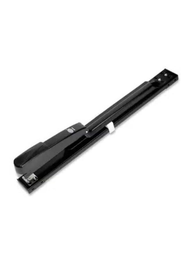 FIS Long Arm Stapler with Non-Slip Rubber Base Pad, (L)390 X (W)45 X (H)60 mm Size, Metal Body, Black Colour