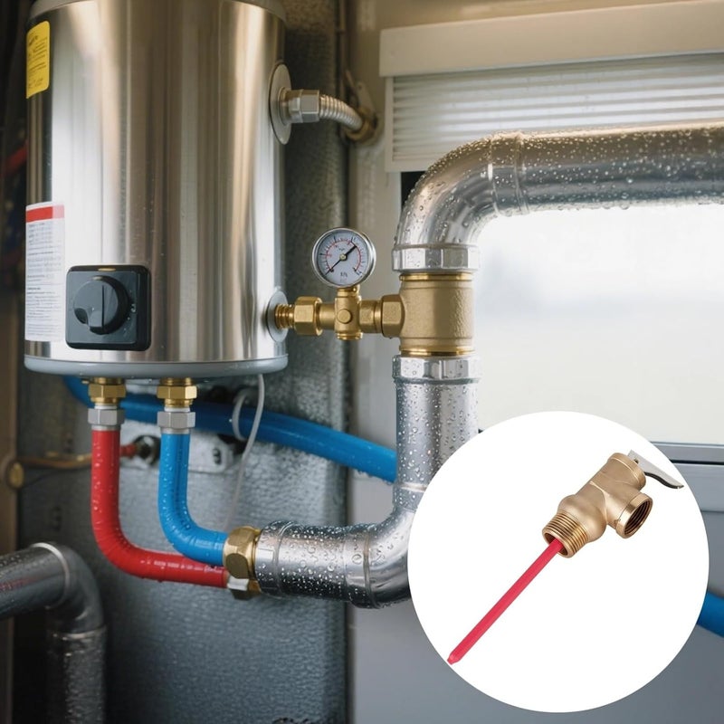 G 3/4 Brass Boiler Pressure Relief Transducer, Temperature Control Device for Water Heaters, 150 Psi Rating, Long-Lasting, Easy Installation - Image 5