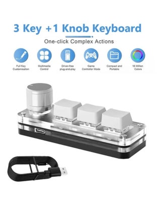 Macropad Macro Mechanical Keyboard RGB Mini Gaming Custom Programming Knob Keypads Red Switch 3 Keys For Photoshop - pzsku/Z4D51C9F3DCADE1CE075BZ/45/_/1714652139/e31a5865-ae64-4a64-ad59-43329c020992