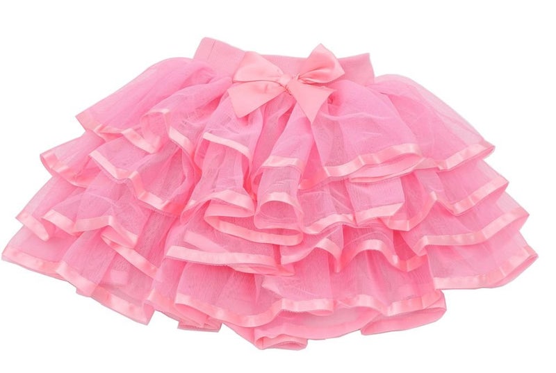 Tortoise & Rabbit Little Girls and Big Girls Tulle Tutu Skirt,Pink,5-6 Years - Image 1