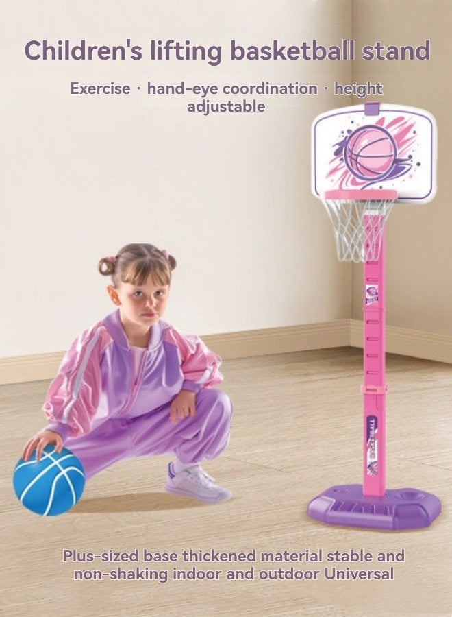M MIAOYAN Children's liftable basketball stand self-counting shooting frame indoor home basketball sports outdoor sports toys - Image 1