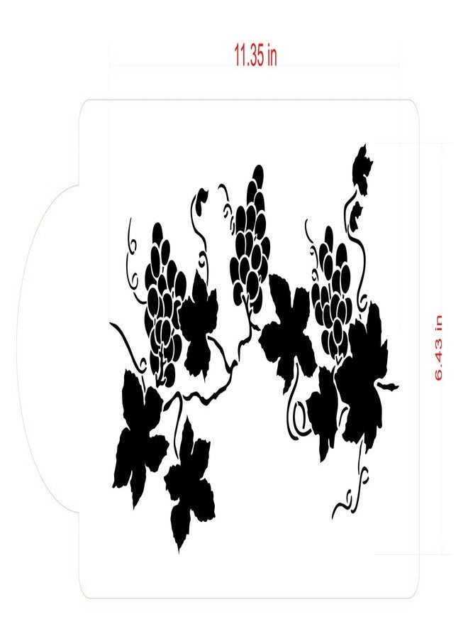 Designer Stencils C009 Grapevine Cake Stencil, Beige/semi-transparent - Image 5
