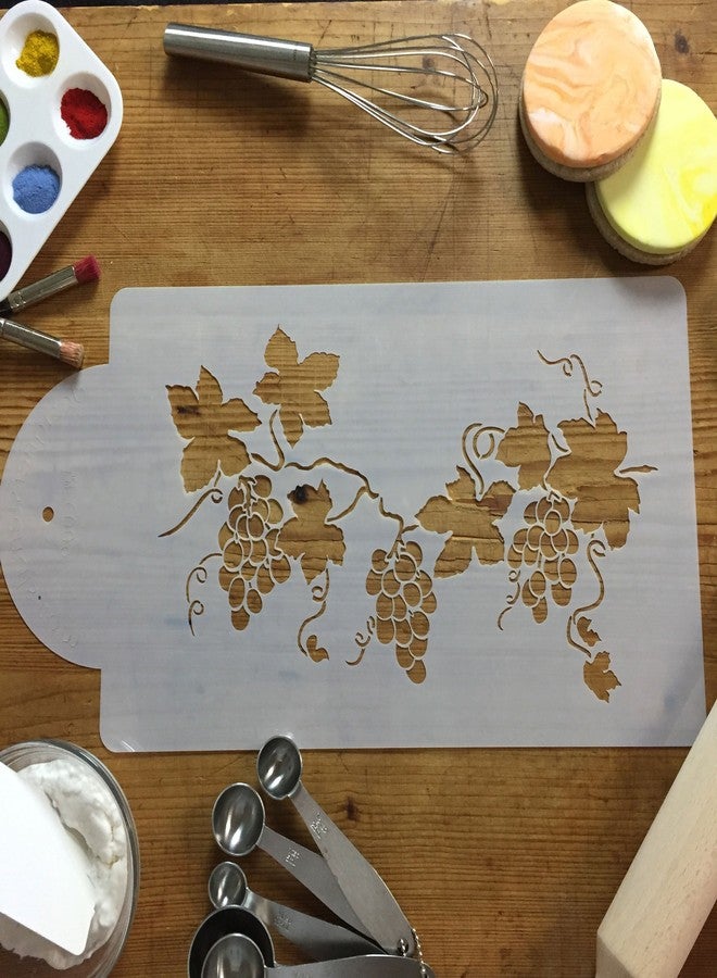Designer Stencils C009 Grapevine Cake Stencil, Beige/semi-transparent - Image 4