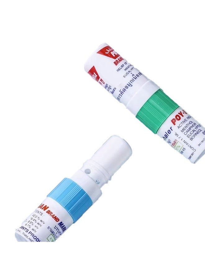 بو_سيان 8 قطع من أجهزة استنشاق الأنف العلاجية بالمنثول التايلاندي، علاج عشبي طبيعي، يحسن التركيز ويوفر إحساسًا منعشًا بالتبريد (لون عشوائي) - Image 2