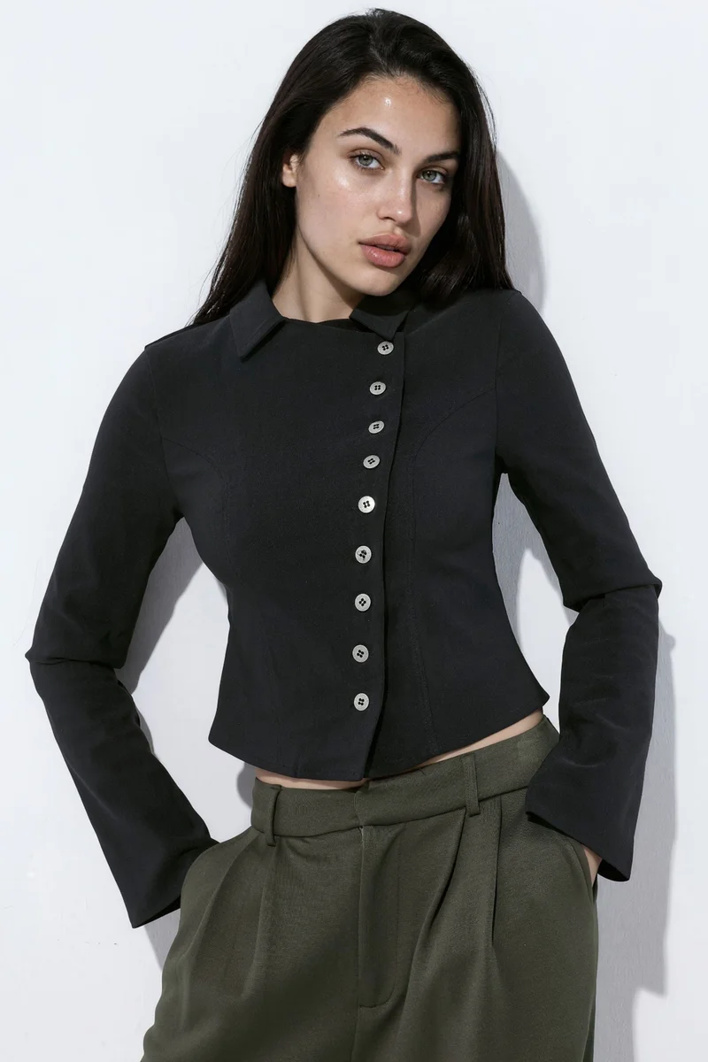 هيكاب Buttoned Wrap Shirt