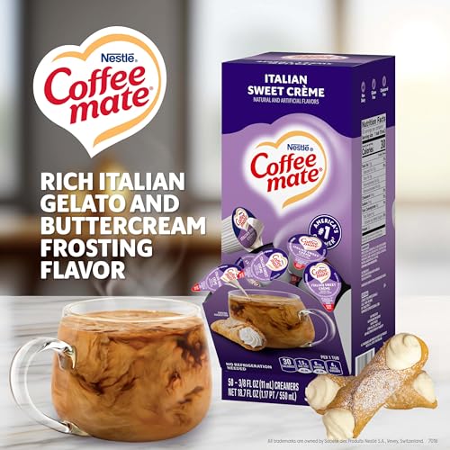 Coffee Mate Nestle Coffee mate Coffee Creamer Italian Sweet Creme Liquid Creamer Singles Non Dairy No Refrigeration 0375 fl oz Tubs Pack of 200 - Image 5