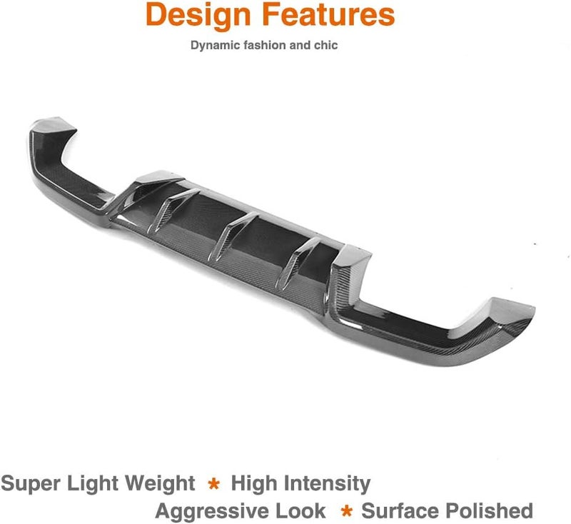 DEMULAX Carbon Fiber Rear Diffuser Lip for BMW M2 Coupe - Image 3