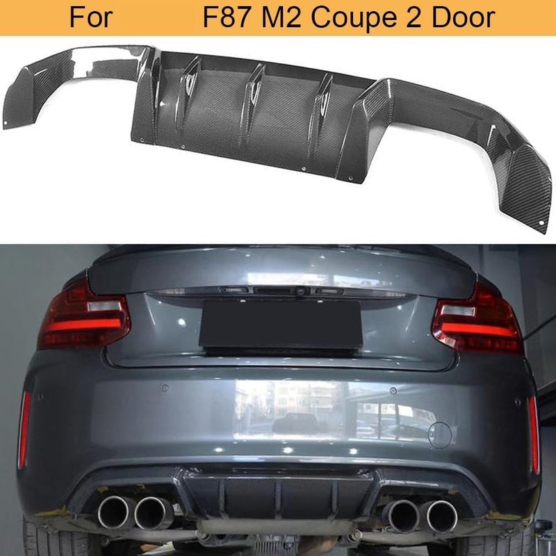 DEMULAX Carbon Fiber Rear Diffuser Lip for BMW M2 Coupe - Image 4