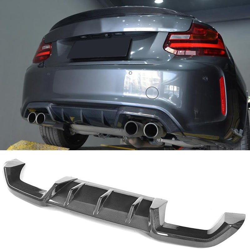 DEMULAX Carbon Fiber Rear Diffuser Lip for BMW M2 Coupe - Image 5