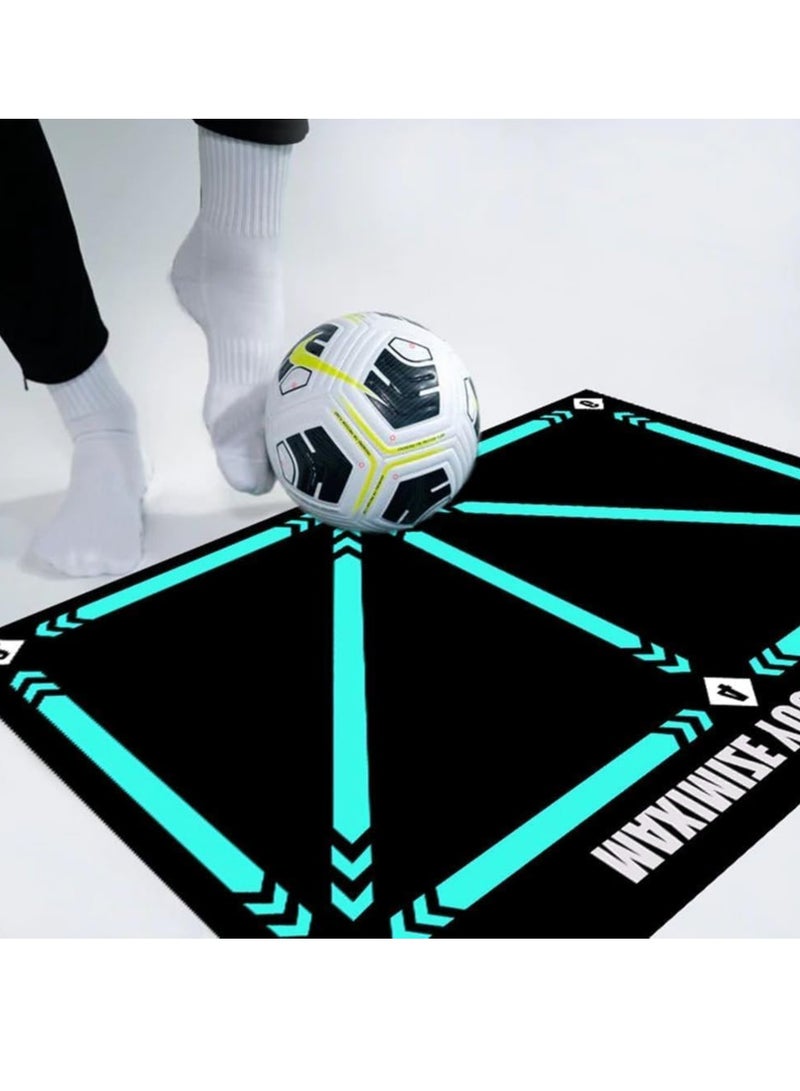 Football Footstep Training Mat, Dribble Silent Sport Mat, Silent Anti-Skid Shock Absorption Training Mat, Football Doormat Corner Field Training Mat, Training Pace Ball Sport Mat - Image 4