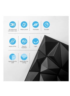 RATSAW 12 Pack 3D Wall Panels Diamond Design Pack for Living Room TV Wall and Home Decor Length 30cm Width 30cm  - Image 2