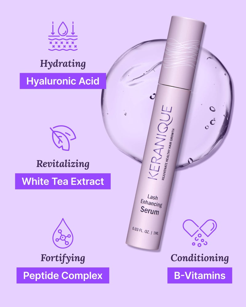 Keranique Lash Growth Serum - Eyelash Enhancer for Women with Thin & Brittle Lashes - Intense Boost for Long, Natural Eyelashes - Image 5