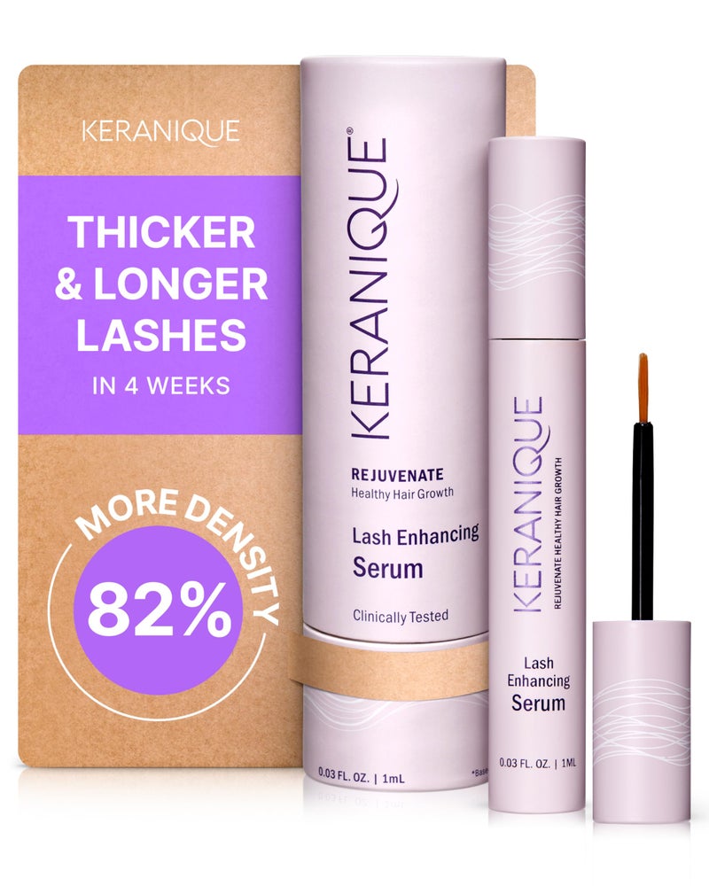 Keranique Lash Growth Serum - Eyelash Enhancer for Women with Thin & Brittle Lashes - Intense Boost for Long, Natural Eyelashes - Image 1