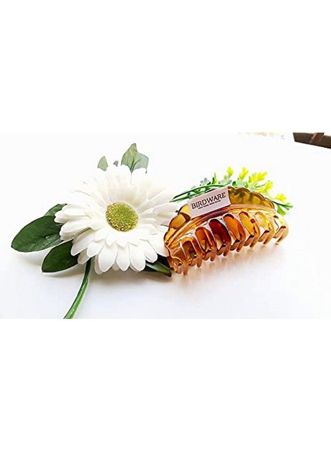 BIRDWARE Bigsize Black Shell Wooden Color Imported Acrylic Material Stone Butterfly Hair Clips For Women (Pack Of 6 Pc Black Shell Wooden Colour) | Hair Clutchers | Hair Claws Girl 2 - Image 4