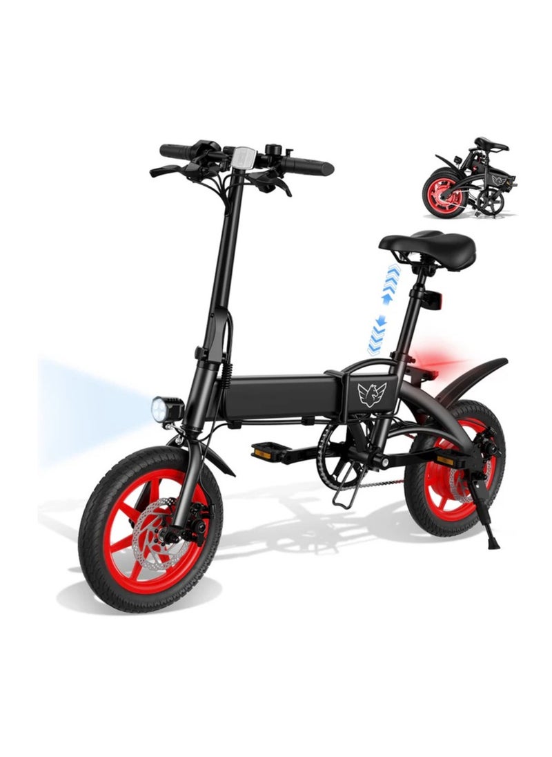 Wind Horse Premium Quality Adult Folding Electric Scooter with 350W Brushless Motor, 36V 8AH Battery, Carbon Alloy Frame, 14-Inch Tires, Dual Disk Brake, 35KM Range in Single Charge, Adjustable Seat Electric Scooter for Men and Women  - Image 1