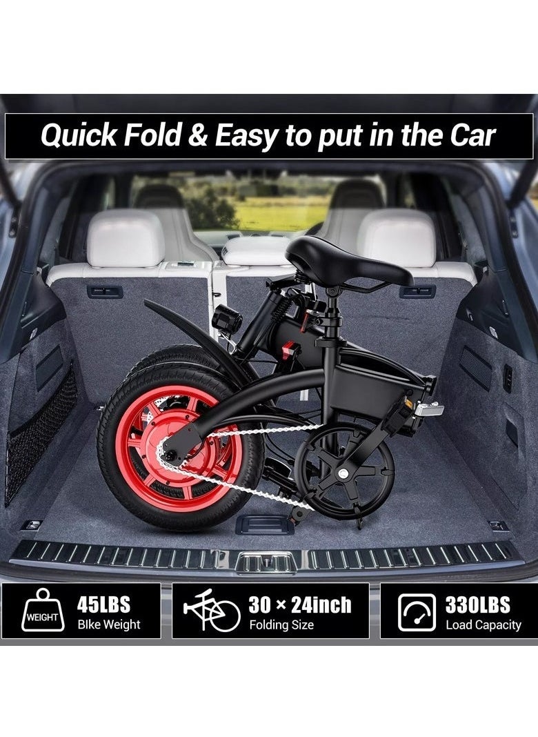 Wind Horse Premium Quality Adult Folding Electric Scooter with 350W Brushless Motor, 36V 8AH Battery, Carbon Alloy Frame, 14-Inch Tires, Dual Disk Brake, 35KM Range in Single Charge, Adjustable Seat Electric Scooter for Men and Women  - Image 5