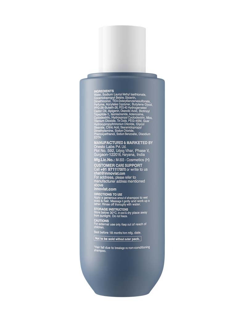 Bare Anatomy Anti Hair Fall Shampoo | 5x Hair Fall Control | Powered By Adenosine & Peptides | For All Hair Types | Sulphate & Paraben Free | DHT Blocker Promotes Hair Growth | For Women & Men | 250ml