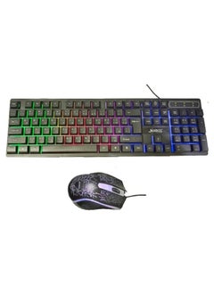 جي ديل Jedel لوحة مفاتيح وماوس كومبو K590+ EN/AR سلكي للألعاب RGB 