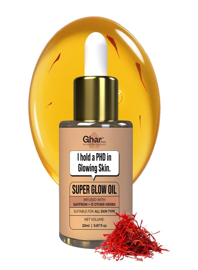 Ghar Soaps Super Glow Oil with Saffron & 12+ Ayurvedic Herbs | Slow-Infused in Argan, Almond & Olive Oils | Brightening Face Oil for Natural Glow, Even Skin Tone & Radiant Skin - Image 1