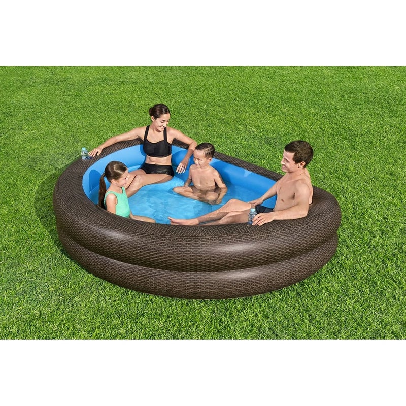 Bestway - TruPrint Family Pool Rattan Look 231x178x53 cm - 54426 - Image 3