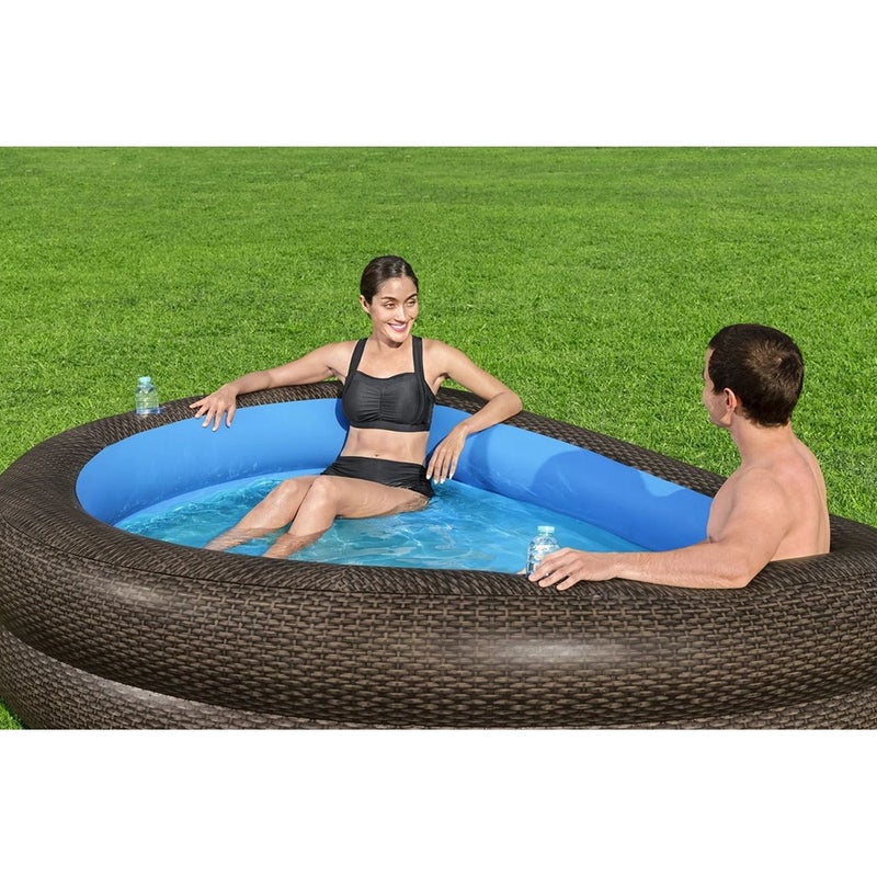 Bestway - TruPrint Family Pool Rattan Look 231x178x53 cm - 54426 - Image 5