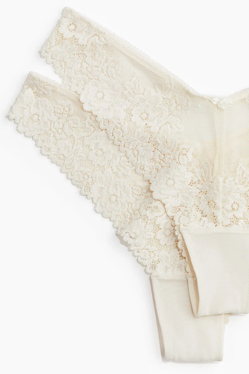 H&M 2-pack lace Brazilian briefs