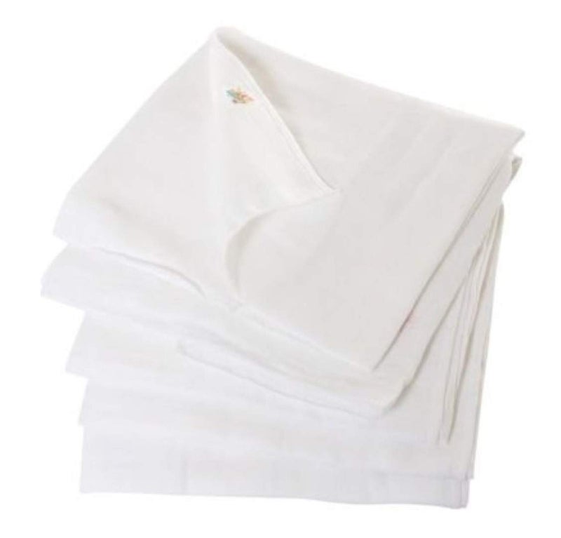 ans Nappy Cloth Set of 4 - White, Soft Pure Cotton, Highly Absorbent, Reusable & Skin-Friendly for Babies, Perfect for Daily Use (70x70 cm) - Comfortable & Durable - Image 3