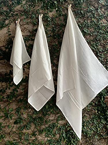 ans Nappy Cloth Set of 4 - White, Soft Pure Cotton, Highly Absorbent, Reusable & Skin-Friendly for Babies, Perfect for Daily Use (70x70 cm) - Comfortable & Durable - Image 5