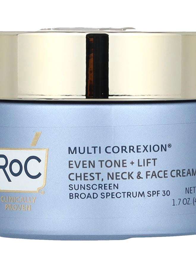 RoC Multi Correxion® Even Tone + Lift Chest Neck & Face Cream SPF 30 1.7 oz (48 g)