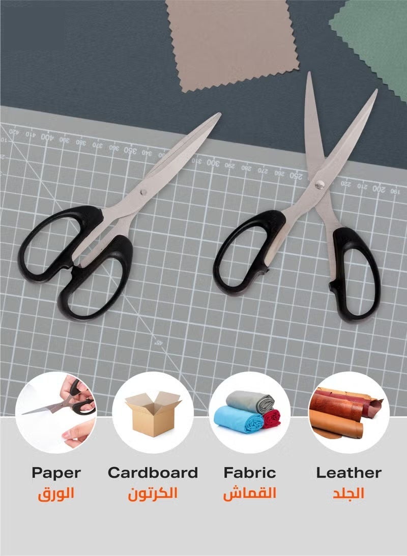 Office Scissors - Multipurpose Stainless Steel Cutting Scissors with Pointed Tips and Ergonomic Handle - Ideal for Paper, Cardboard, Crafting, and School or Office Use - Image 4