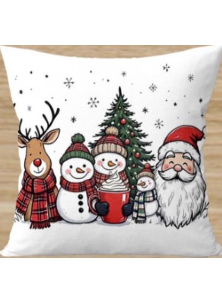 Genaric يارلن طقم كوشن كوفر 3 قطع، 45*45 سم، تصميم ميري كريسماس - Image 4