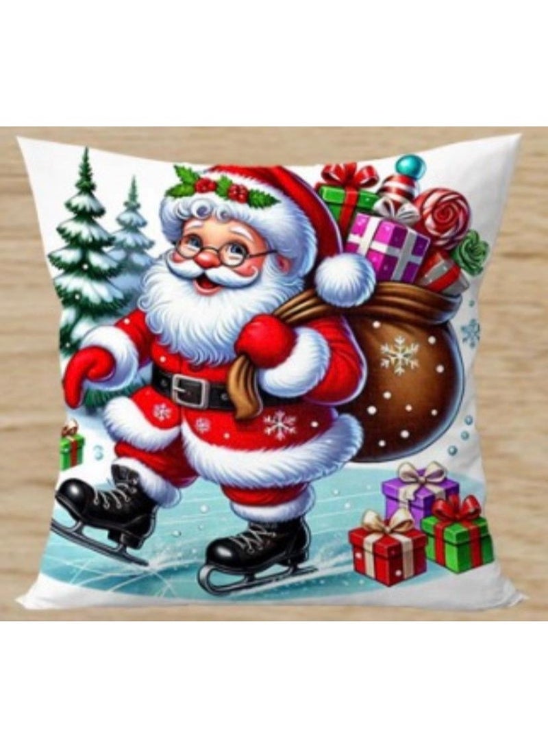 Genaric يارلن طقم كوشن كوفر 3 قطع، 45*45 سم، تصميم ميري كريسماس - Image 3