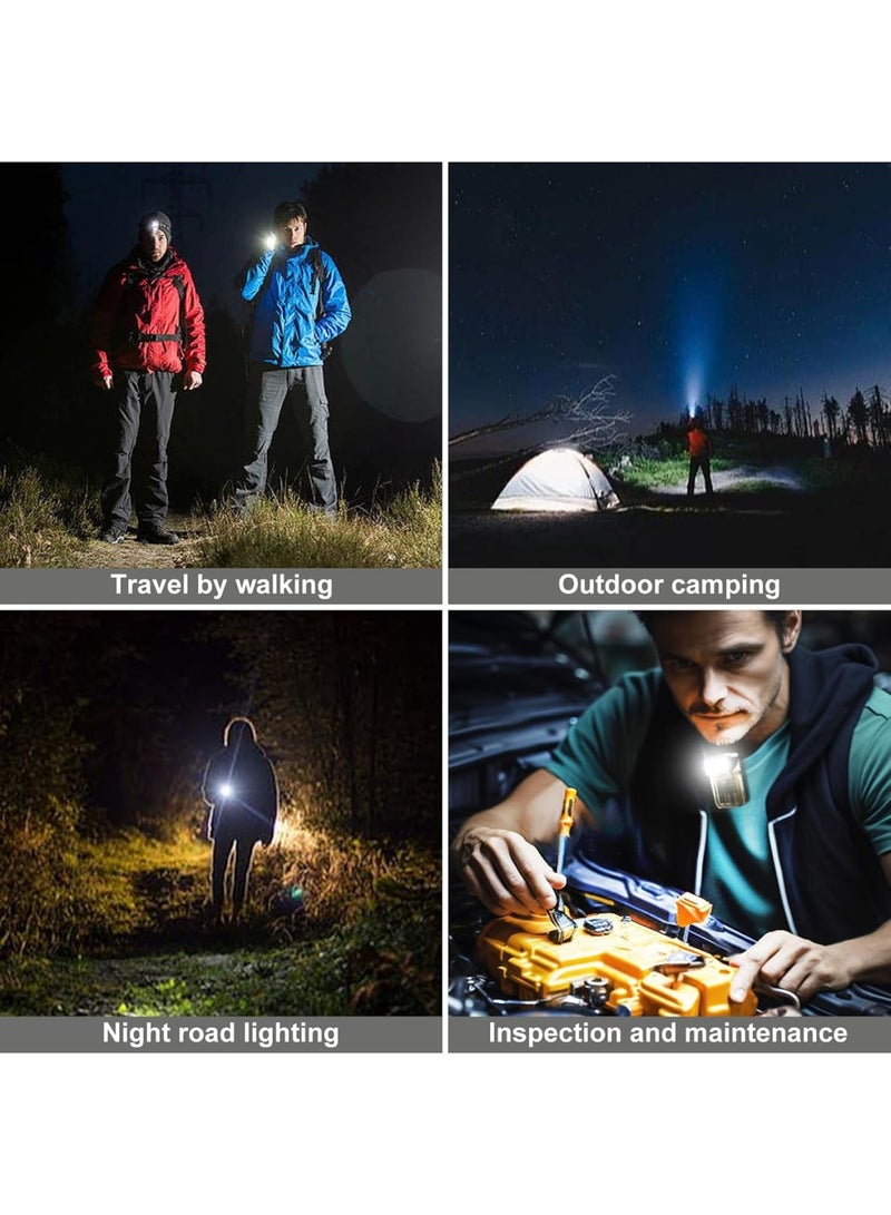 Cobest Pocket Flashlight with Clip, Digital Power Display Rechargeable Cap Lights Clip On Hat, 180 Degree Twist Small Flash Light, LED Magnetic Flat EDC Pocket Light for Running, Camping, Cycling, Black - Image 3