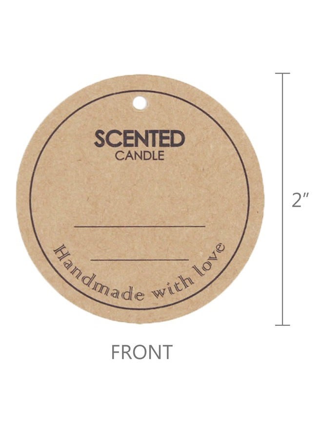 CandMak Candle Hang Tags, 160pcs 2" Diameter Handmade with Love Scented Candle Labels, Warning Labels for Candle Making - Image 2