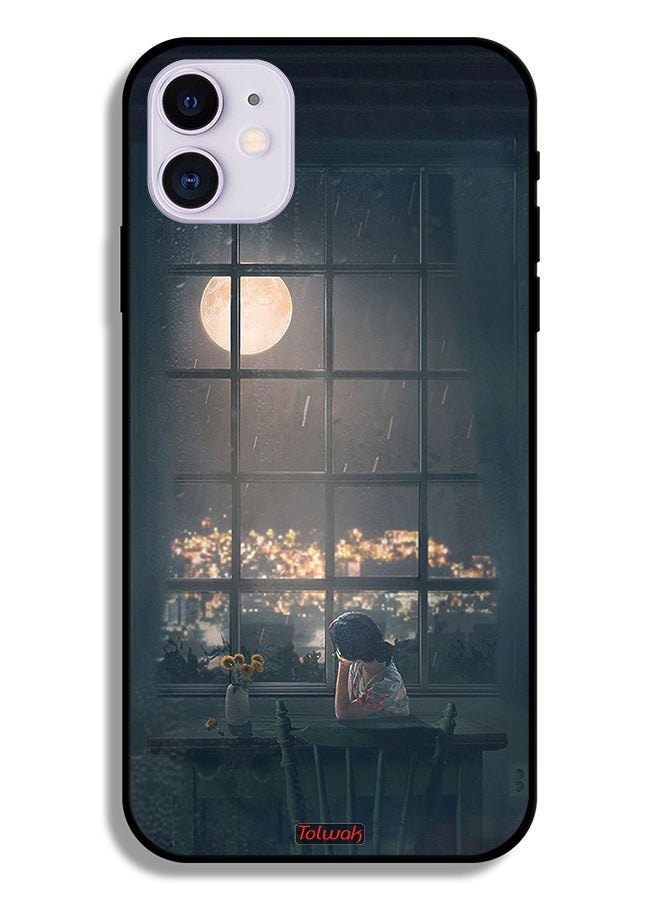Tolwak Apple iPhone 12 mini Protective Case Looking At Moon Art - Image 2