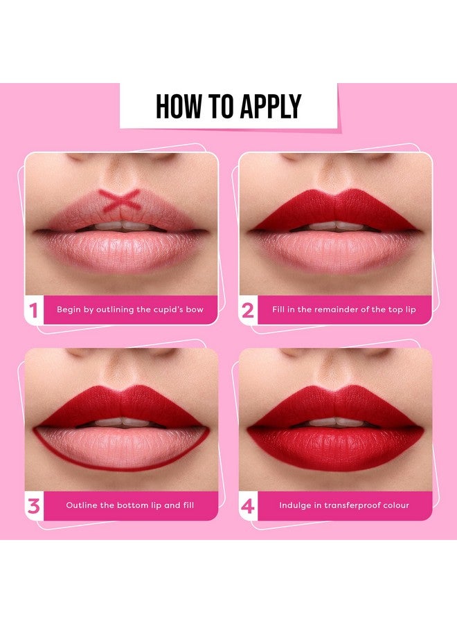 سكر بوب أحمر شفاه SUGAR POP Ultrastay Transferproof Matte 10 Red Rebel - 4 جم - غني بفيتامين E | انزلاق سلس | مقاوم للماء | يدوم طويلاً - Image 3