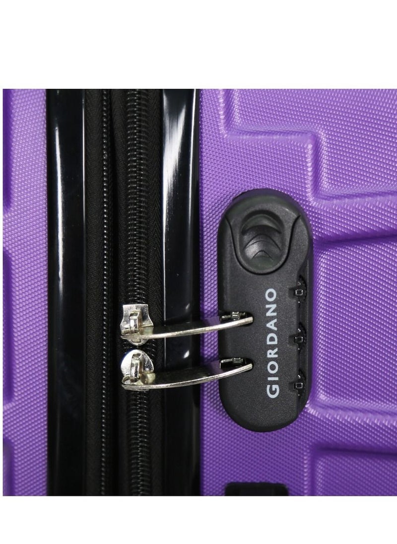 GIORDANO Giordano 3 piece hard trolley with TSA lock purple colour  - Image 4