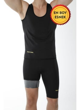 TECHNO 8Q Unisex Sauna Brace Tank Top and Short Thermal Tights 2-Piece Exercise Sports Set  - Image 5