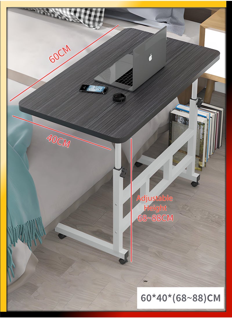 DBLEW - Upgraded Metal Base Adjustable Multipurpose Movable Desktop Computer Mobile Laptop Desk Home And Office Desks For Work and Study Moveable Portable Coffee Overbed Tray Bedside Sofa Table - Image 1